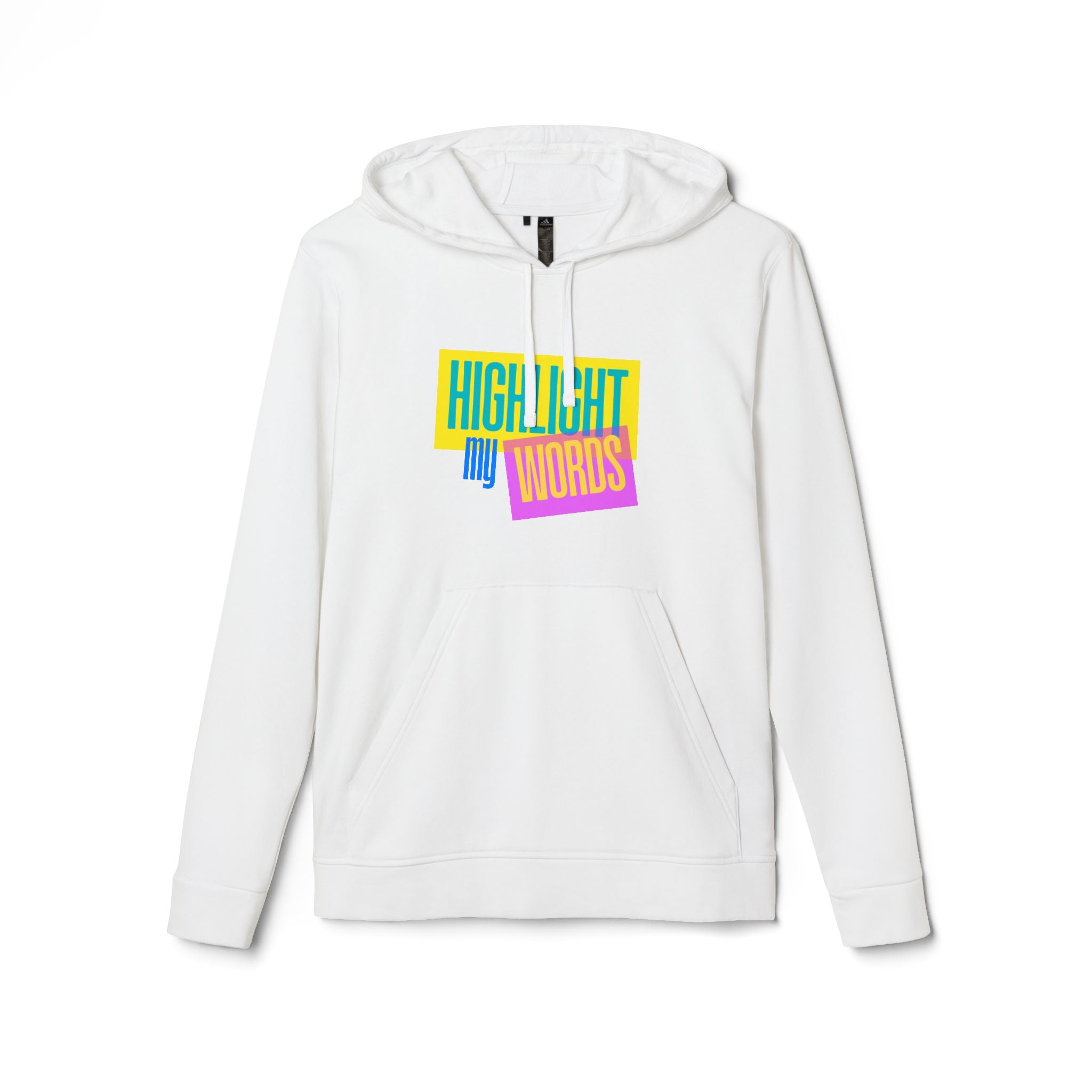 Highlight Words Graphic Hoodie — Neon City Text Print