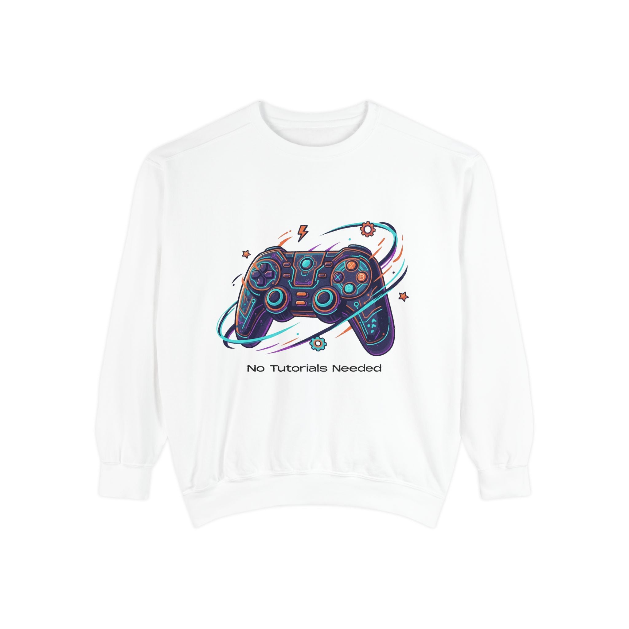 Retro Space Gamer Sweatshirt — 'Pro Tutorials Newbieclan' Controller Graphic