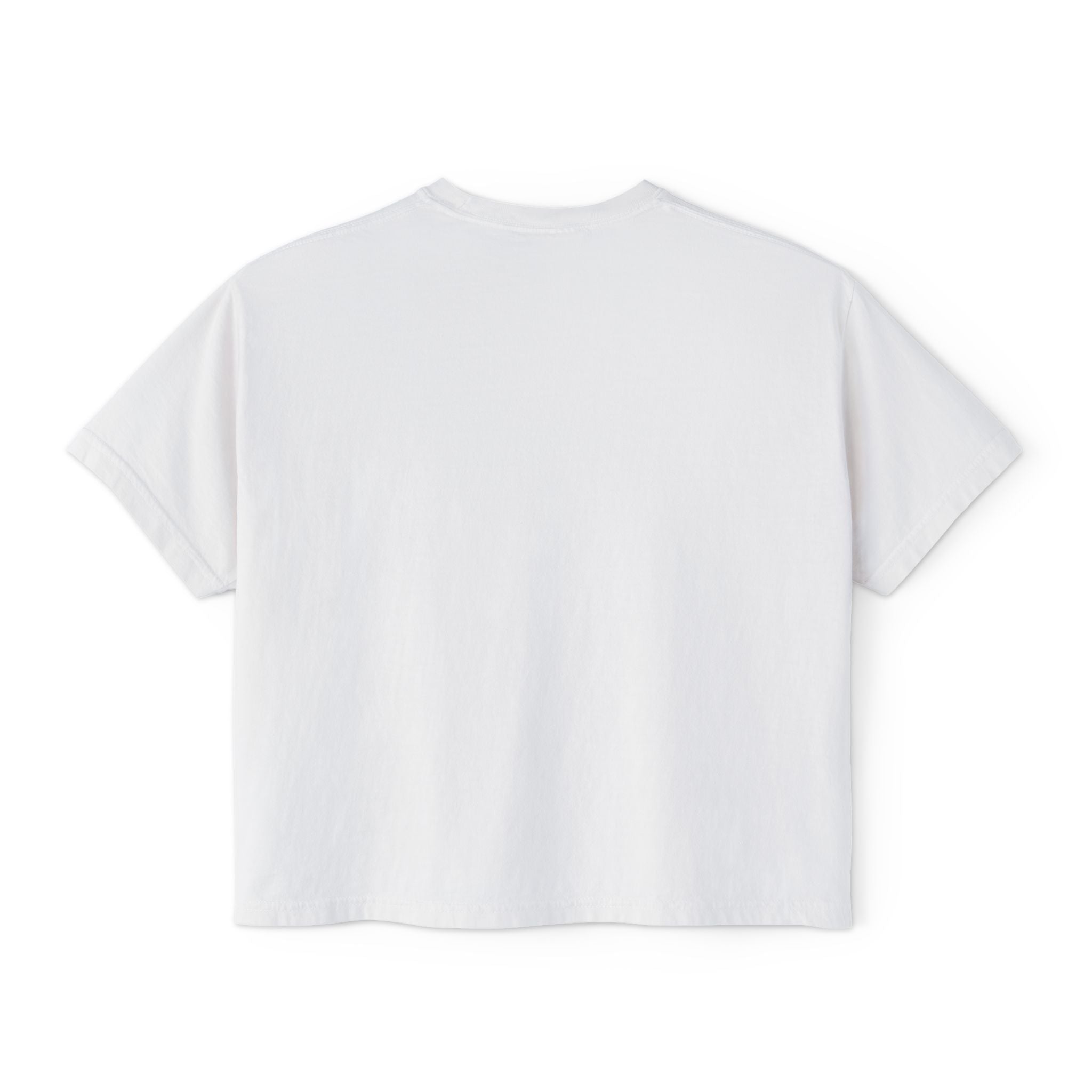 Minimal Silhouette Boxy Tee — Elegant Neutral Graphic for Women