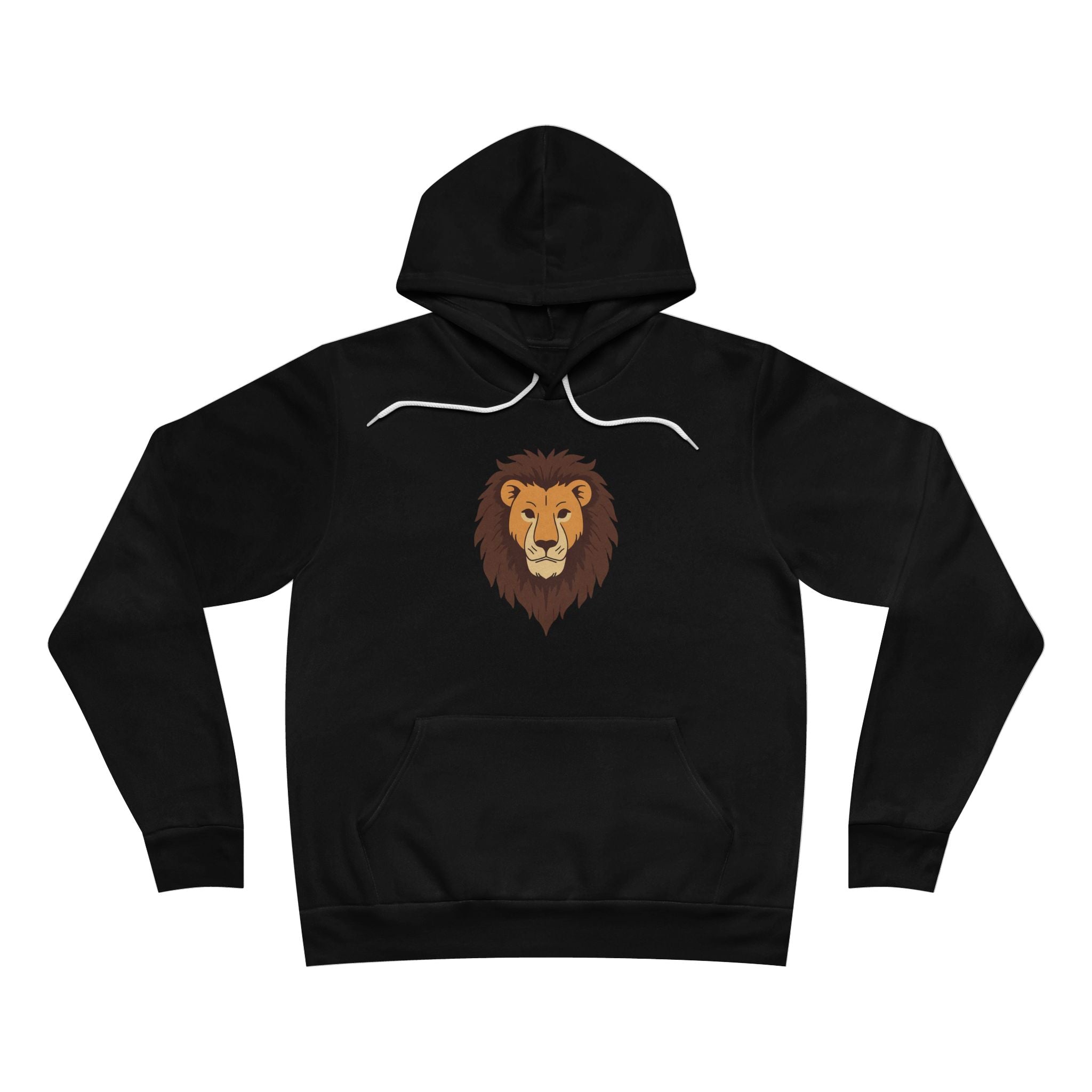 Lion Graphic Hoodie — Bold Lion Head Pullover with 'Be Brave' Accent
