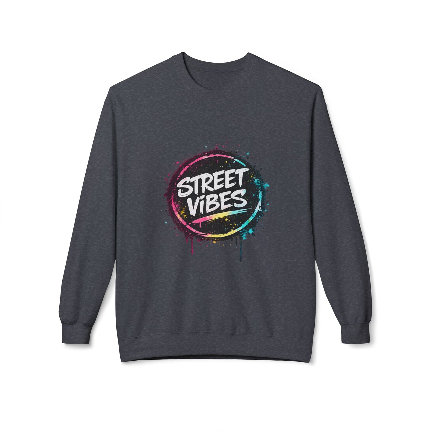Street Vibes Crewneck Sweatshirt — Graffiti Style Urban Pullover