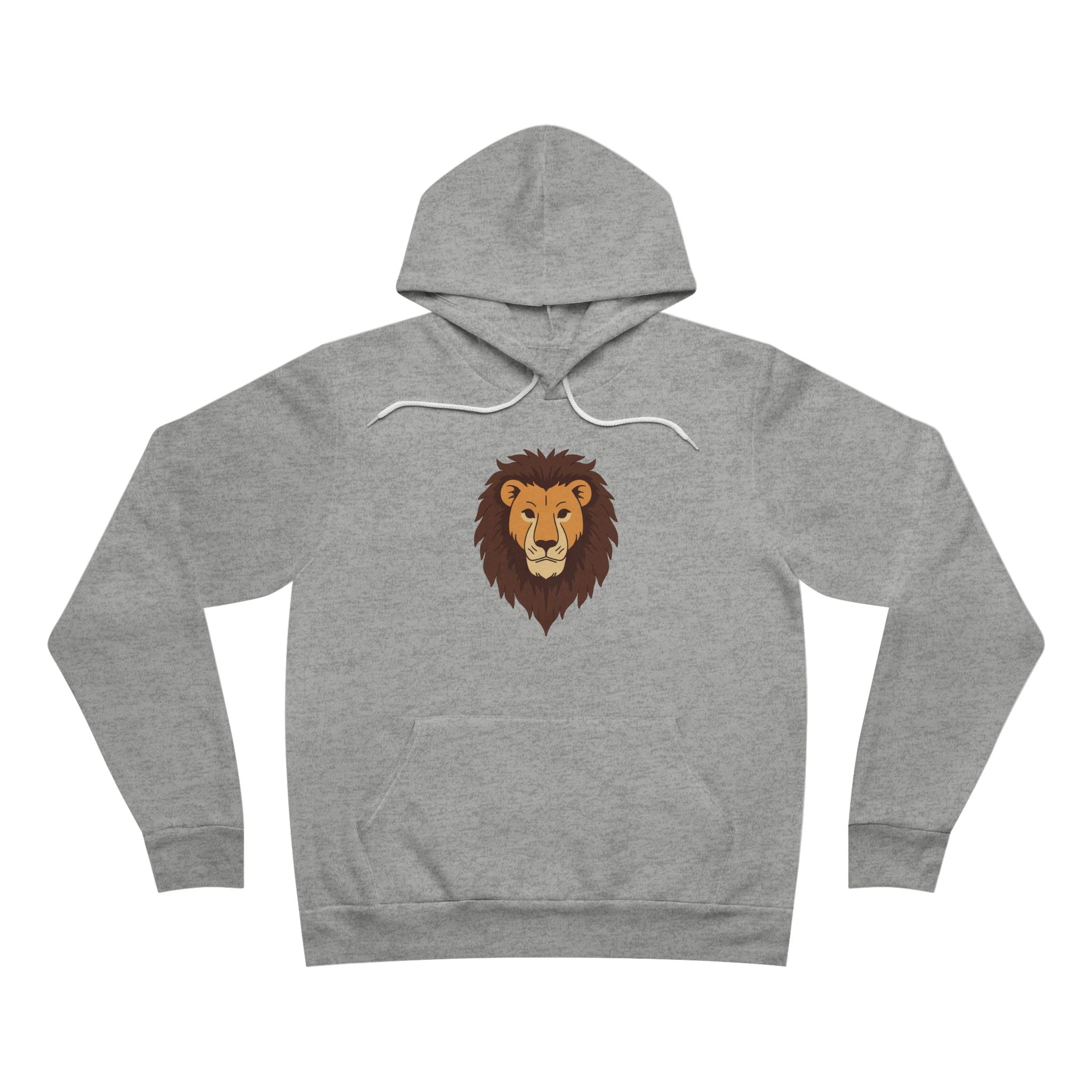 Lion Graphic Hoodie — Bold Lion Head Pullover with 'Be Brave' Accent