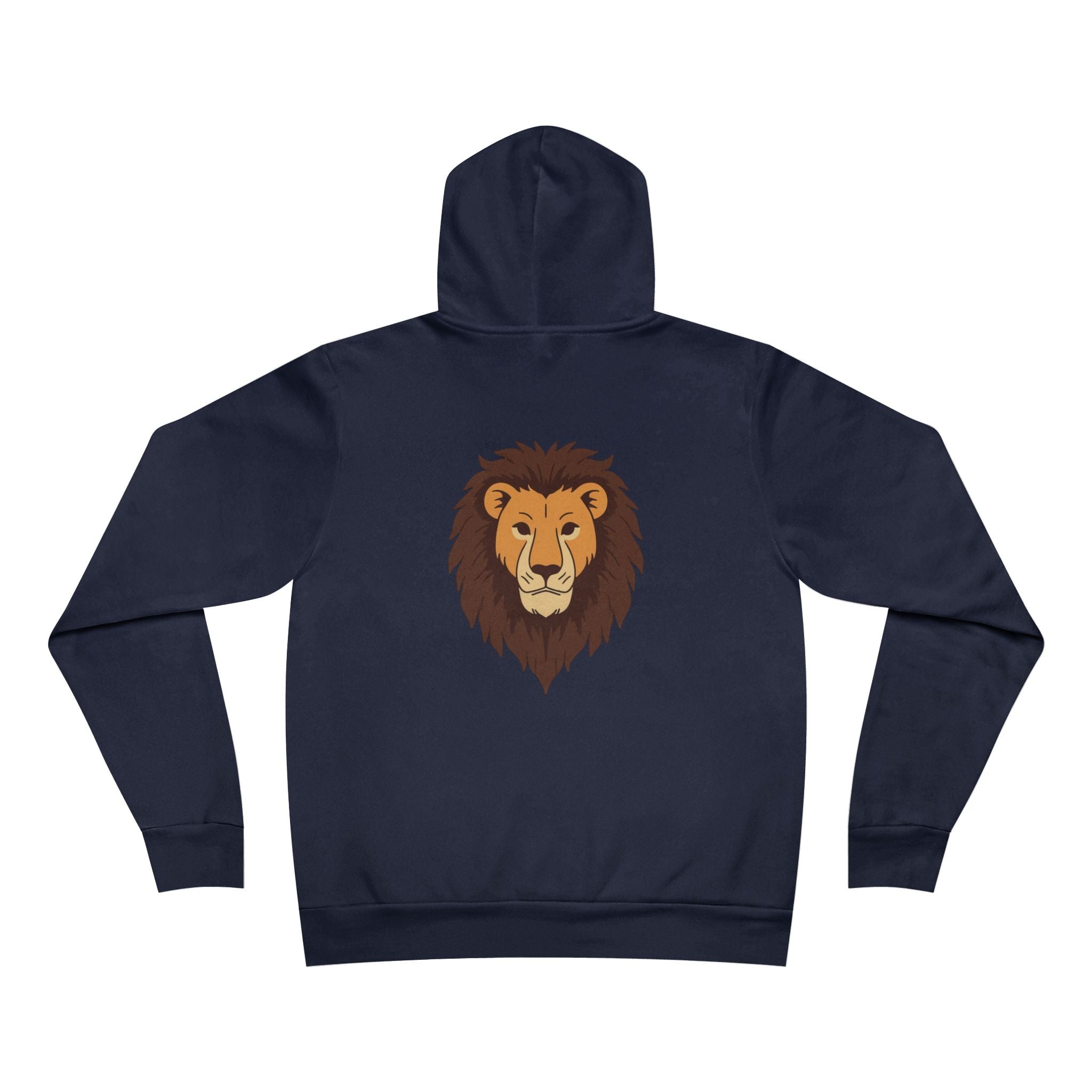 Lion Graphic Hoodie — Bold Lion Head Pullover with 'Be Brave' Accent
