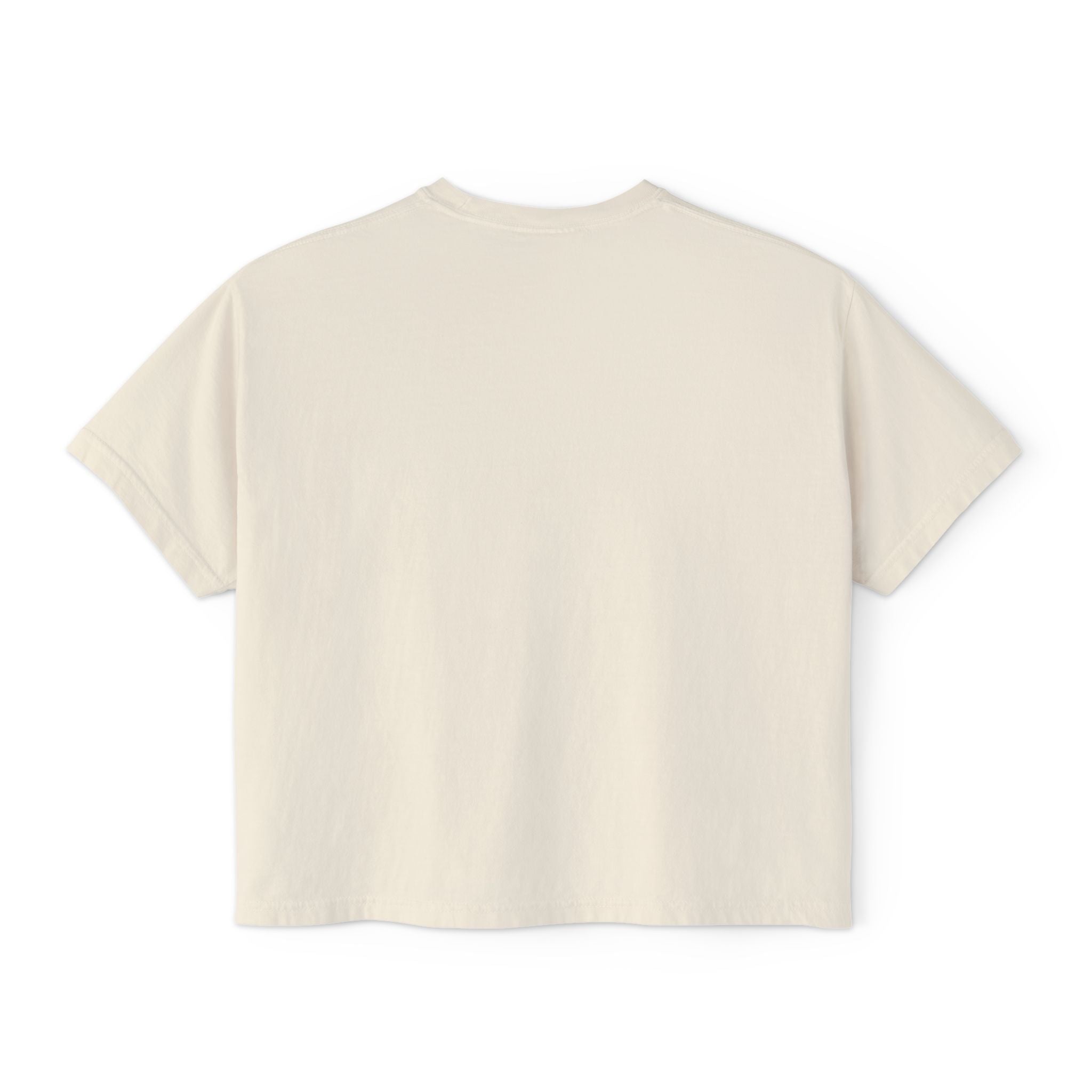 Minimal Silhouette Boxy Tee — Elegant Neutral Graphic for Women