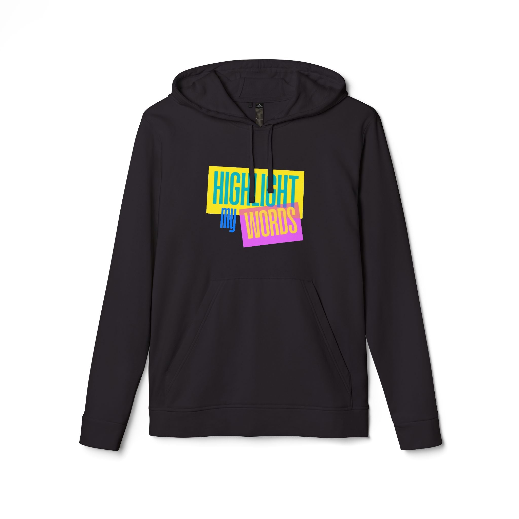 Highlight Words Graphic Hoodie — Neon City Text Print