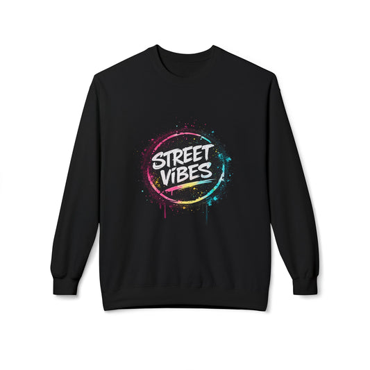 Street Vibes Crewneck Sweatshirt — Graffiti Style Urban Pullover