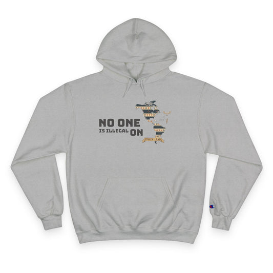 Women's Sweatshirt - No One Is Illegal Hoodie — Map Graphic Activist Champion Hoodie