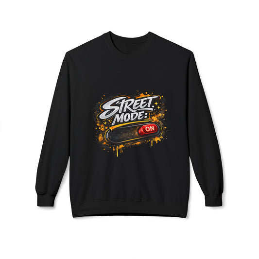 Women's Street Mode Crewneck Sweatshirt – 'Street Mode: On' Graphic Pullover