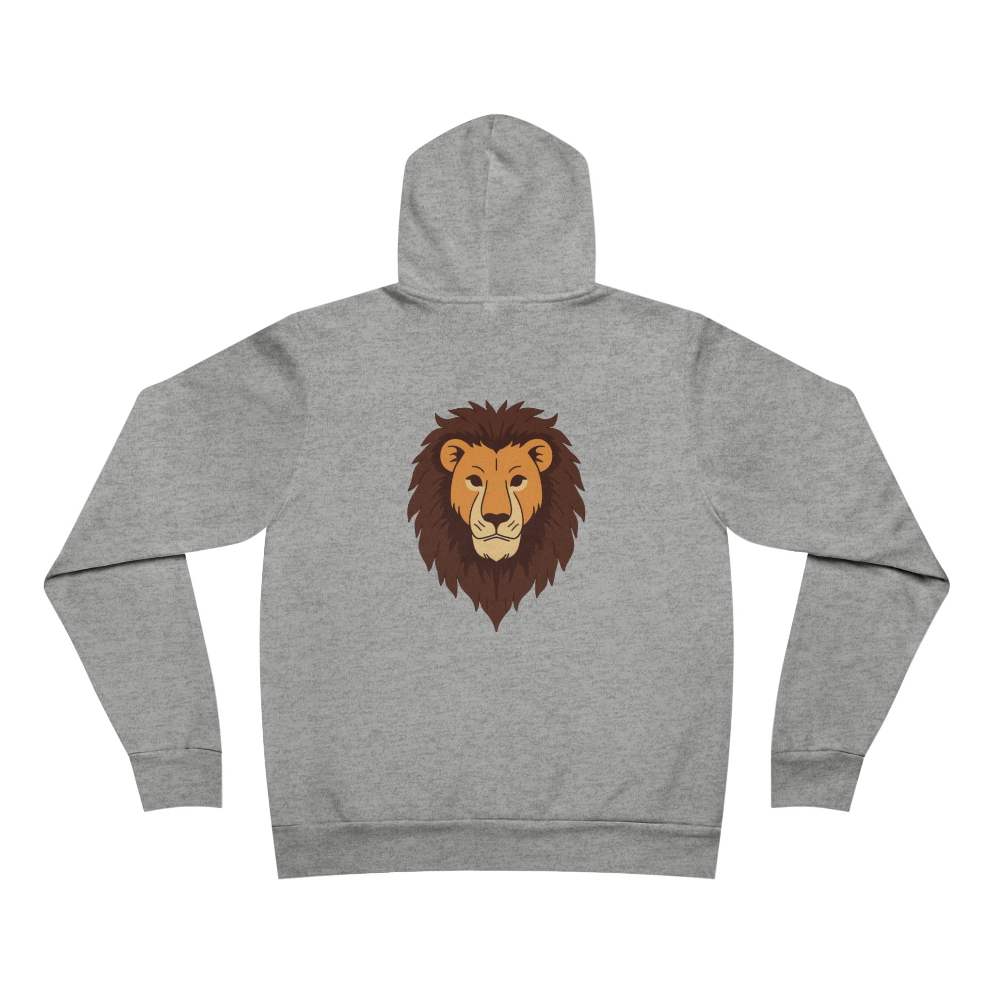 Lion Graphic Hoodie — Bold Lion Head Pullover with 'Be Brave' Accent