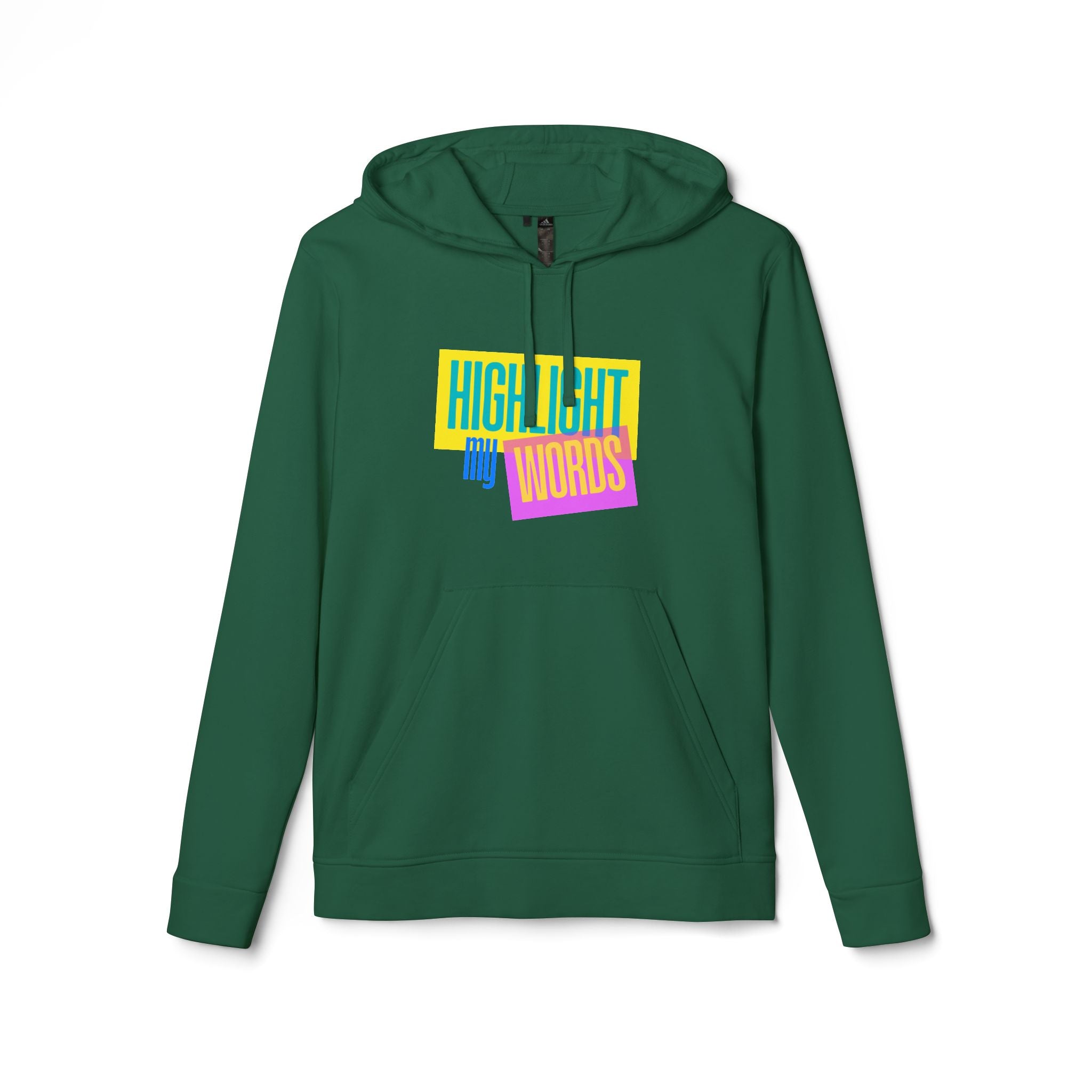 Highlight Words Graphic Hoodie — Neon City Text Print