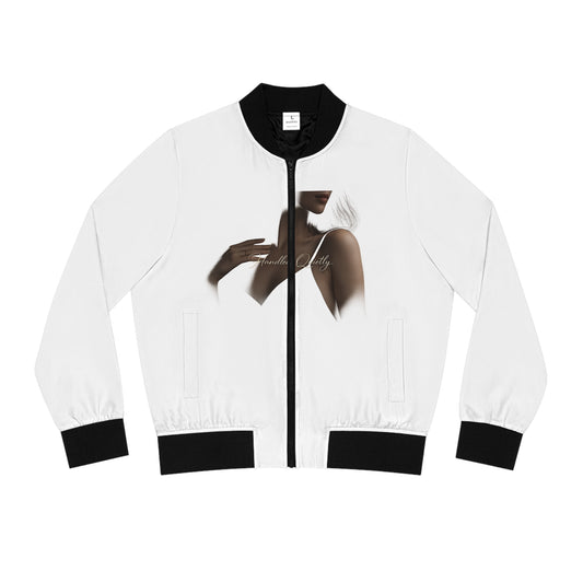 Women's Bomber Jacket — Minimal Silhouette Art Graphic
