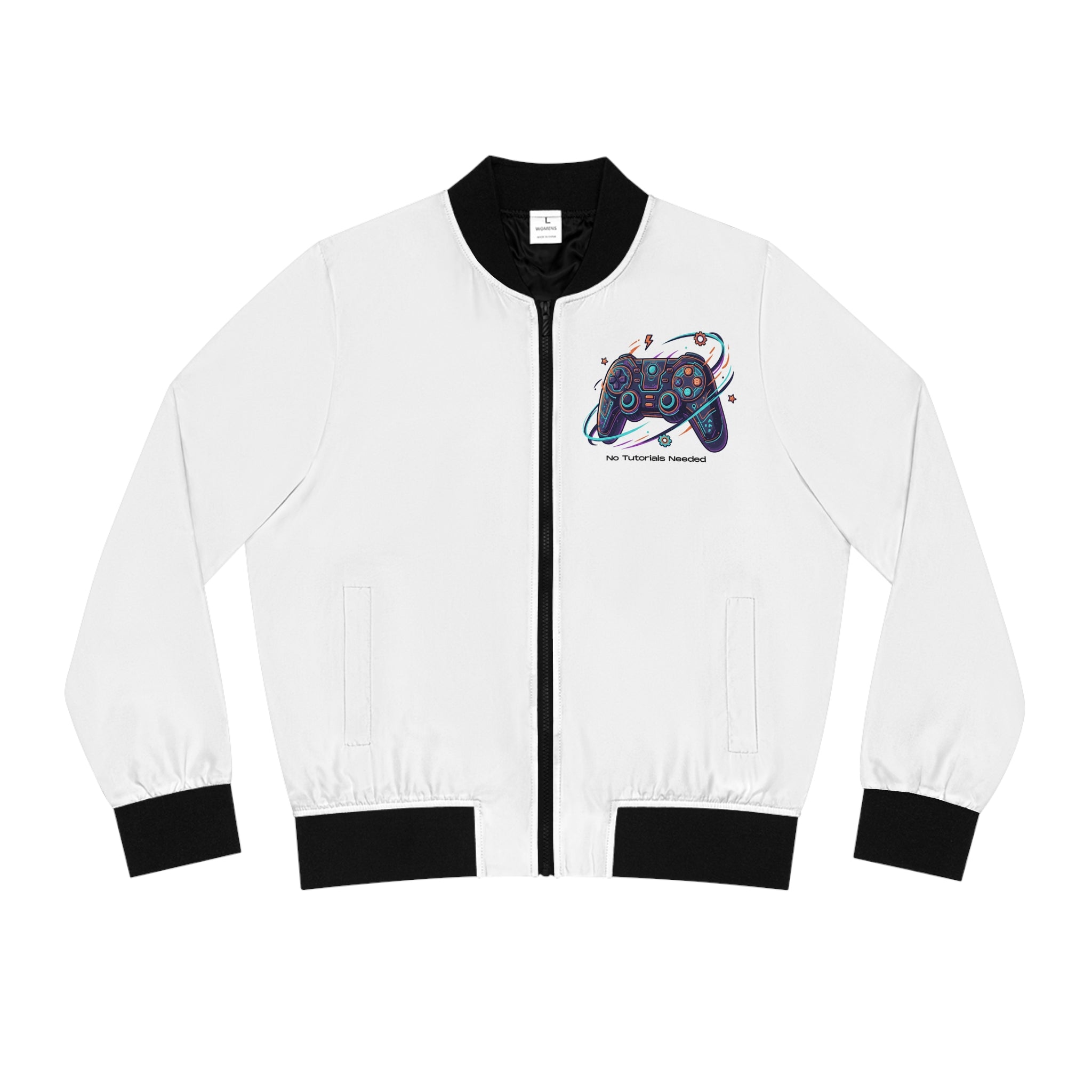 Bomber Jacket — Retro Gaming Controller Graphic "The Videogame Connoisseur"