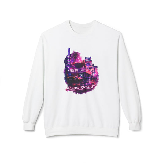 Women's Retro Sunset Drive Crewneck Sweatshirt